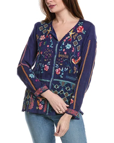 Johnny Was Catina Blouse In Blue