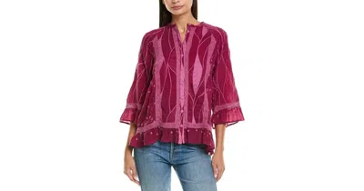 Johnny Was Chamylla Blouse In Rwn In Metallic