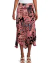 Johnny Was Chamylla Burnout Lined Skirt In Alvarado Burnout In Multi