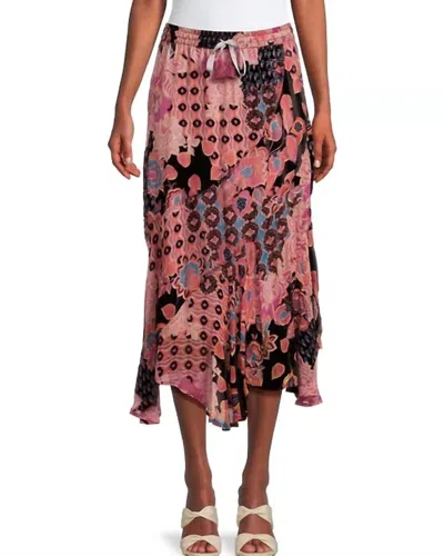 Johnny Was Chamylla Burnout Lined Skirt In Alvarado Burnout In Multi