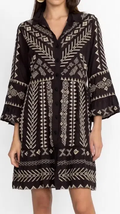 Johnny Was Charis Easy Tiered Dress In Black