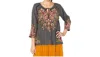Johnny Was Charlotte Peasant Blouse In Cement In Multi