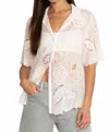 Johnny Was Chryssie Button Up Blouse In White In White