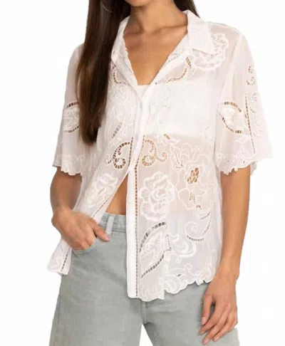 Johnny Was Chryssie Button Up Blouse In White