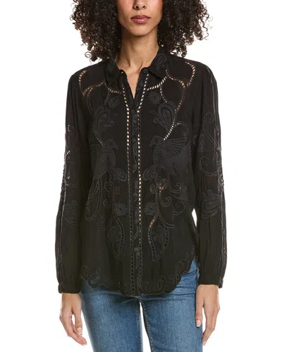 Johnny Was Chryssie Camp Shirt In Black