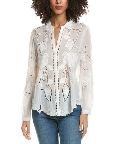 Johnny Was Chryssie Camp Shirt In White