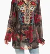 Johnny Was Claret Nephele Tunic In Multicolor In Brown