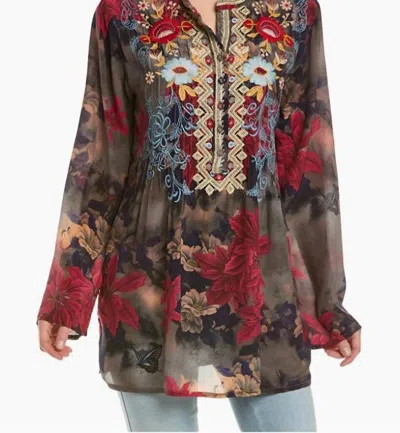 Johnny Was Claret Nephele Tunic In Multicolor In Brown