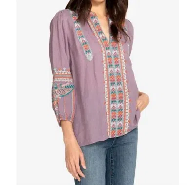 Johnny Was Claudine Paris Effortless Blouse In Ame In Purple