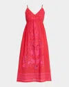 Johnny Was Cleo Eyelet Embroidered Empire Midi Dress