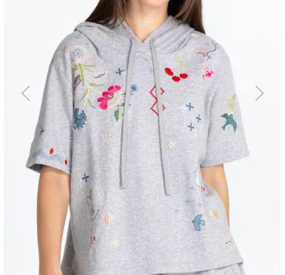 Johnny Was Cleo Short Sleeve French Terry In Grey