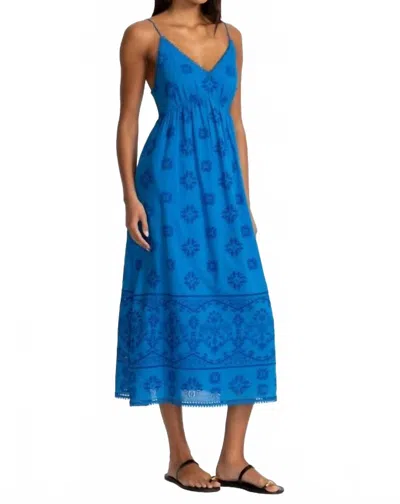 Johnny Was Cleo Tea Length Dress Lucianne In Directoire Blue