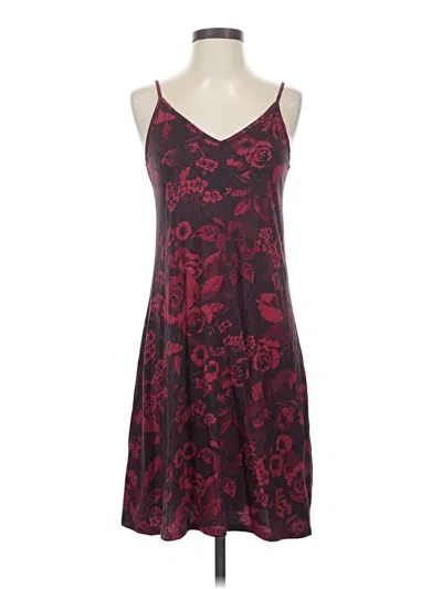 Pre-owned Johnny Was Cocktail Dress In Burgundy