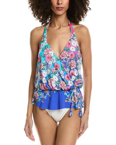 Johnny Was Color Blast Tankini Top In Black