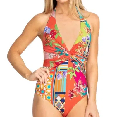 Johnny Was Color Twist One Piece In Multi In Orange