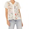 Johnny Was Cooper Button Up Blouse In White