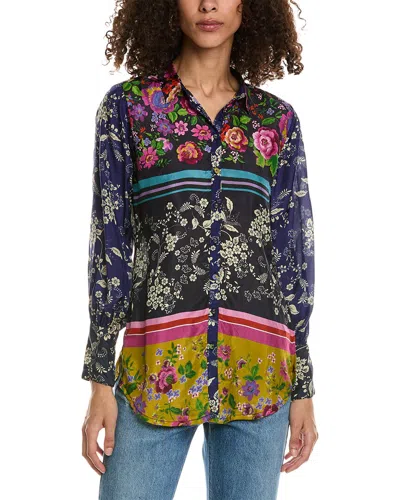 Johnny Was Corey Silk Tunic In Multi