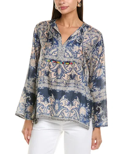 Johnny Was Coriander Silk Blouse