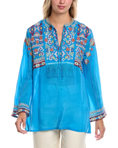 Johnny Was Karen Coriander Tunic In Malibu Blue In Multi