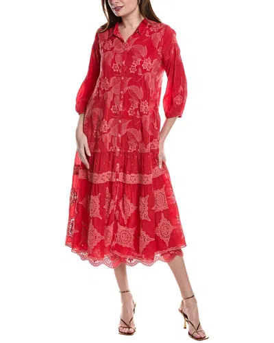 Johnny Was Cornelia Shirtdress In Red