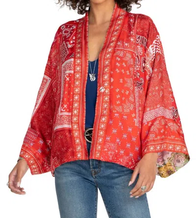 Johnny Was Cosmo Nana Reversible Kimono In Red Multi