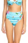 Johnny Was Costa Azul High Waist Bottom In Blue Multi In Multi