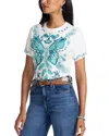 Johnny Was Benedita Crew Neck Tee In White In White