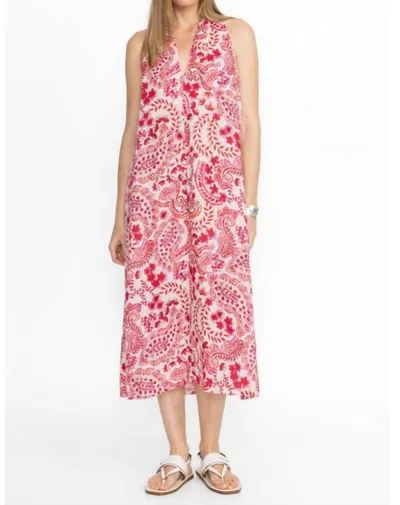 Johnny Was Crisscross Linen Dress In Lillet
