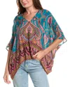 Johnny Was Croft Silk-blend Poncho In Multi