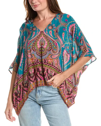 Johnny Was Croft Silk-blend Poncho In Multi