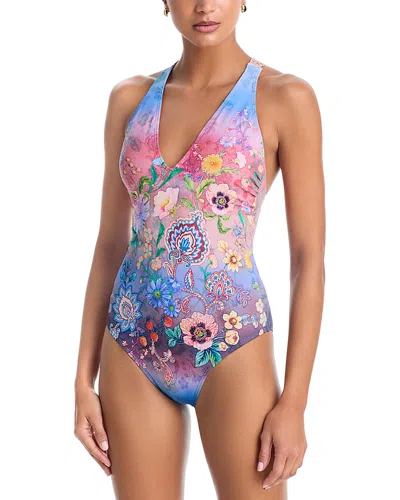 Johnny Was Cross Back One Piece Swimsuit In Multi