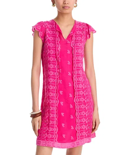 Johnny Was Daisy Eyelet Dress In Pink