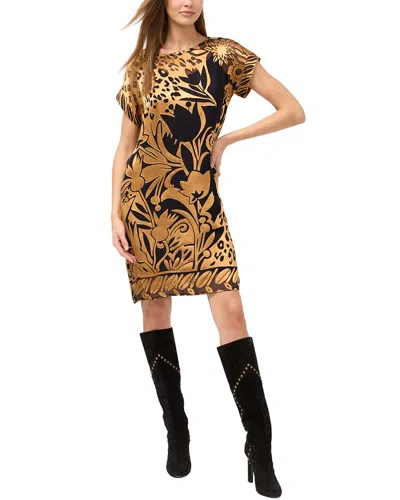 Johnny Was Daiyu Silk-blend Dress In Gold