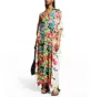 Johnny Was Dana Swim Cover-up Side Slit Pullover Kaftan Maxi Dress In Multi In Multi