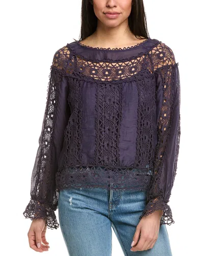 Johnny Was Danila Lace Blouse In Purple