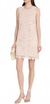 Johnny Was Darcy Sleeveless Floral Crochet Mini Dress In Pink