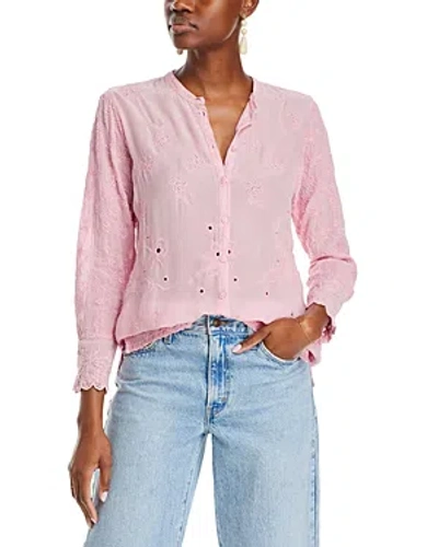 Johnny Was Deni Isabel Embroidered Blouse In Taffy