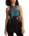 Johnny Was Devi Silk-blend Blouse In Multi