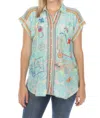Johnny Was Dionne Button Down Blouse In Wtp In Multi