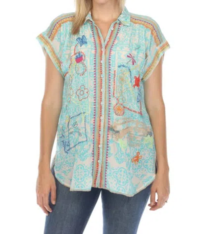 Johnny Was Dionne Button Down Blouse In Wtp In Multi