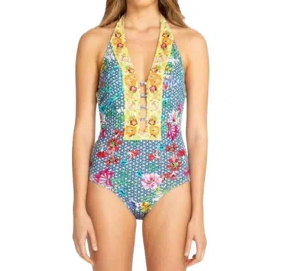 Johnny Was Dolce Print Seaton Swim Onepiece In Multi