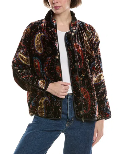 Johnny Was Dolman Quilted Silk-blend Jacket In Multi
