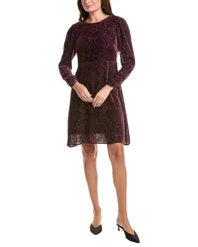 Johnny Was Donovan Silk-blend Mini Dress In Burgundy