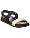 JOHNNY WAS DOUBLE BAND LEATHER SANDAL