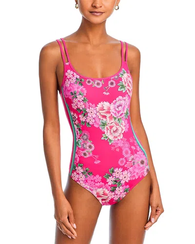 Johnny Was Double Strap One Piece Swimsuit In Belrose