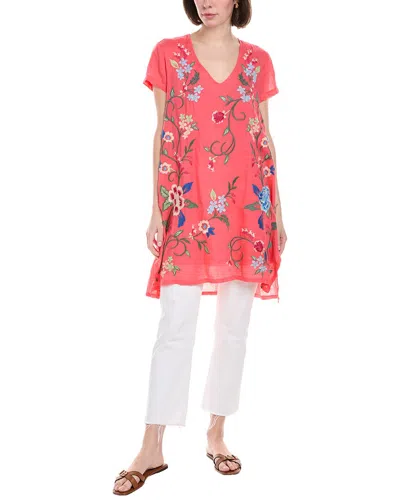 Johnny Was Drape Tunic Shift Dress In Orange