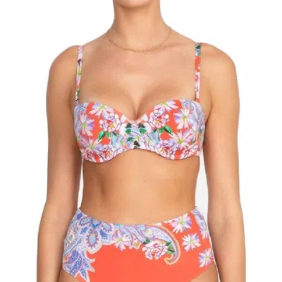 Johnny Was Drew Structured Bikini Top In Multi In Pink