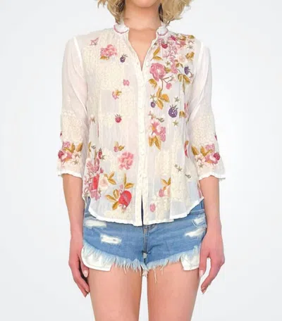 JOHNNY WAS DYLAN BLOUSE IN WHITE