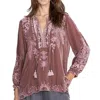 JOHNNY WAS DYLAN DOUBLE TASSEL PEASANT BLOUSE