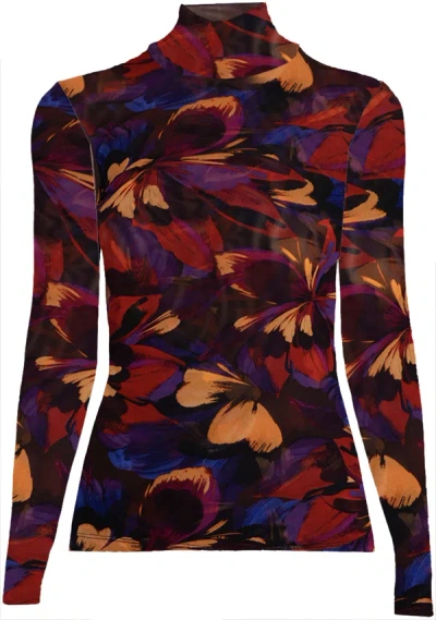 Johnny Was Women's Eclipse Floral Mesh Turtleneck In Multi